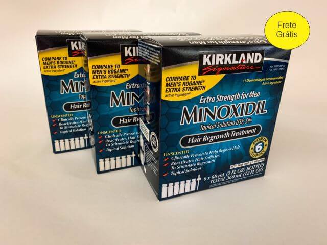 3 Pack Minoxidil 6 meses Tratamento com Frete Grátis